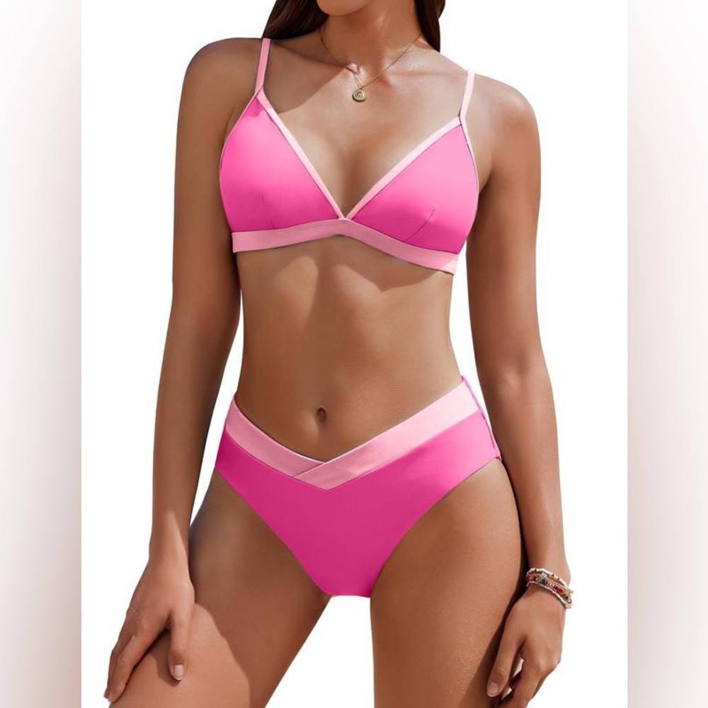 AI'MAGE Women's Sexy Bikini Set - High Cut Bathing Suit - Size Small